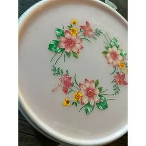 Dicky | Kitchen | Vintage Dicky Pink Plastic Cake Carrier Covered Cake